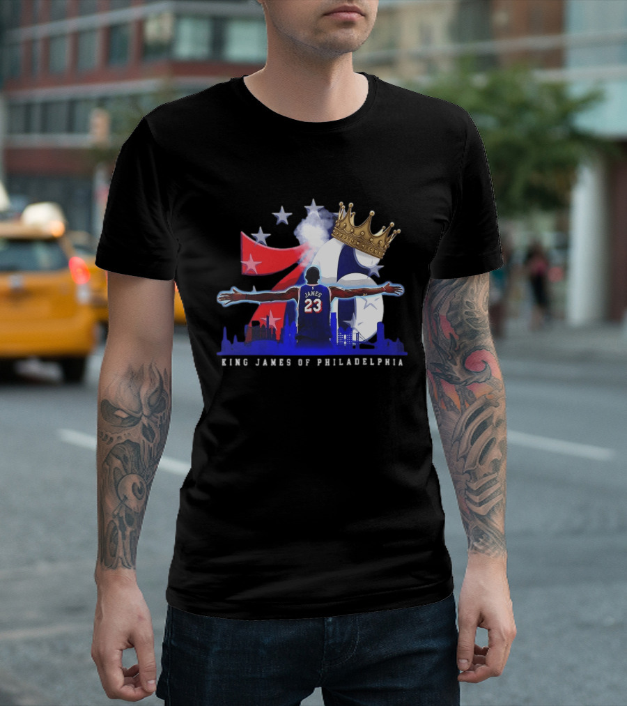 LeBron James NBA 76ers King James Of Philadelphia T-Shirt