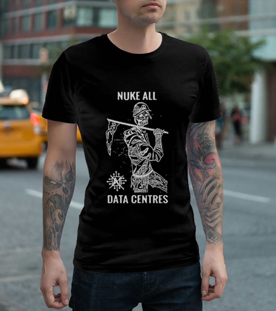 Nuke All Data Centres 2026 AI Skull Soldier Nuclear T-Shirt