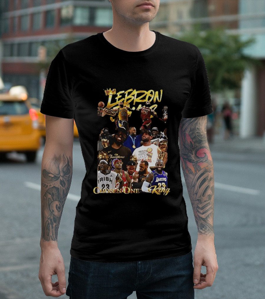 Lebron James Chosen One King Lakers Heat Cavaliers Lakers Champions T-Shirt