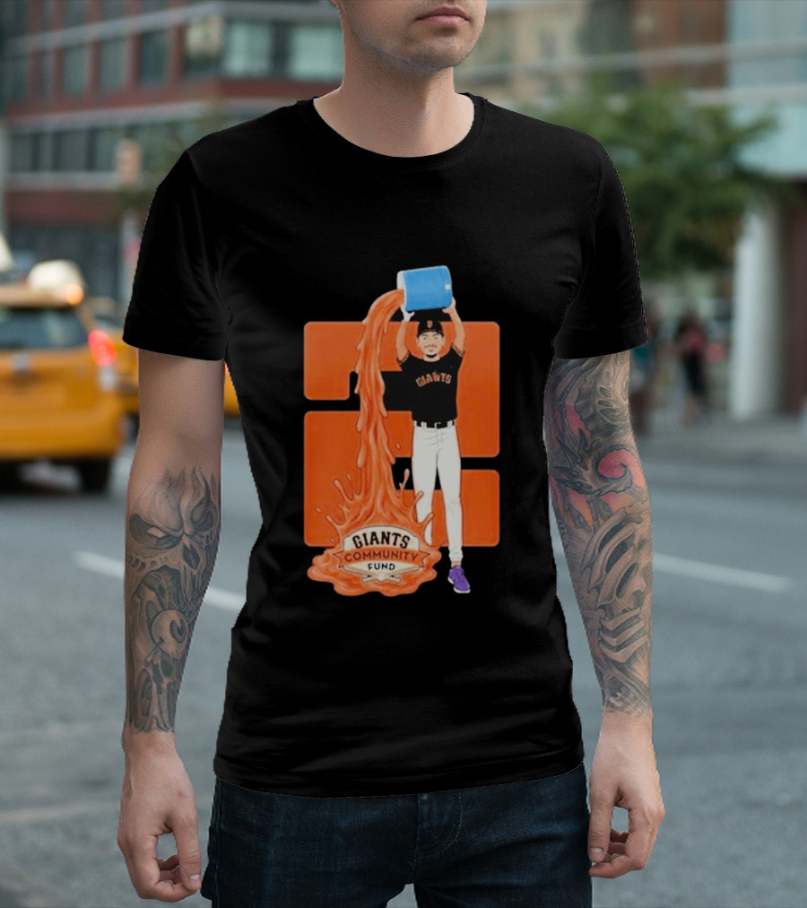 San Francisco Giants Community Fund Player Orange Bucket Splash T-Shirt