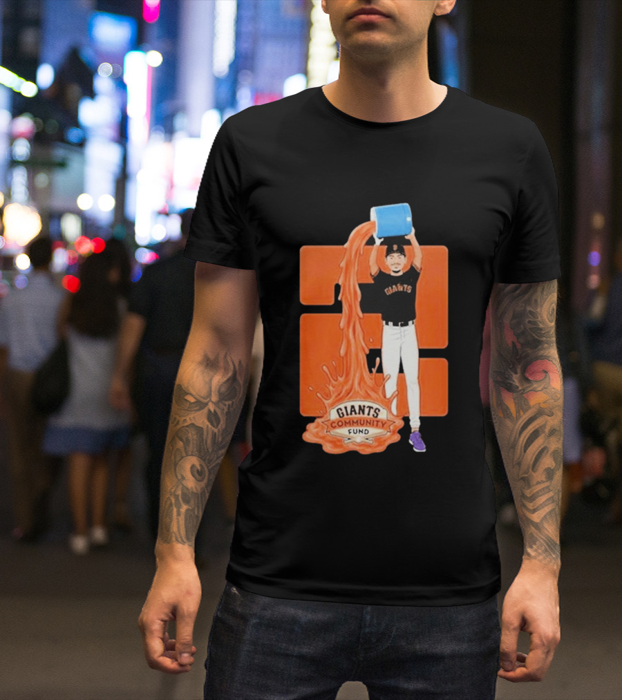 San Francisco Giants Community Fund Player Orange Bucket Splash T-Shirt