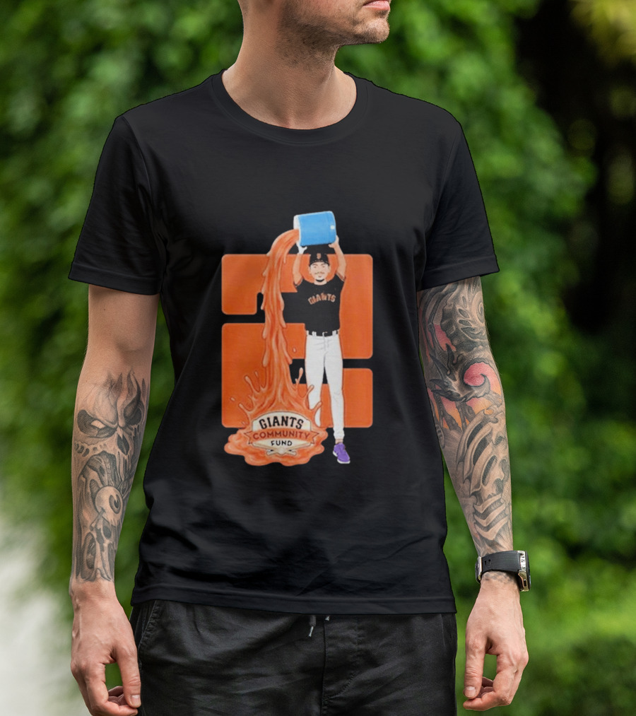 San Francisco Giants Community Fund Player Orange Bucket Splash T-Shirt