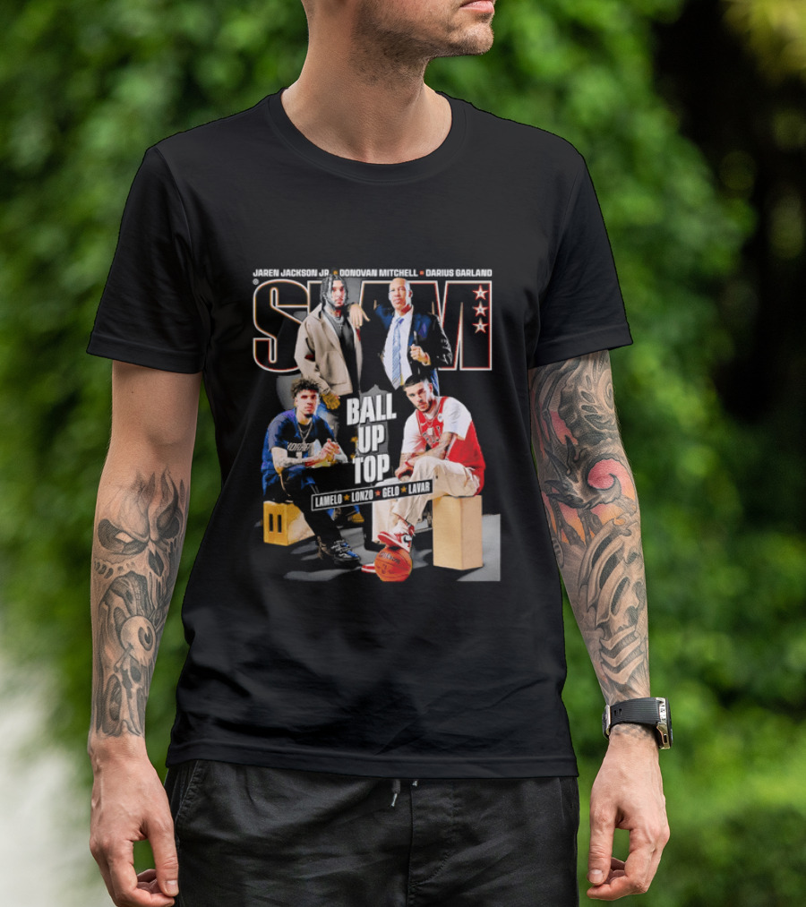 Slam Magazine Ball Up Top LaMelo Lonzo Gelo LaVar Chicago Bulls Legends T-Shirt