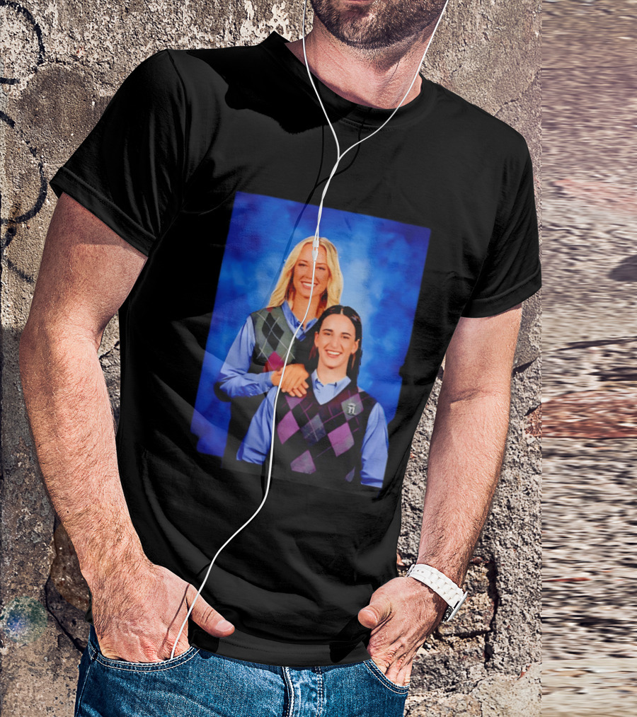 Sophie Cunningham Vs Caitlin Clark Step Brothers Portrait Style Sports Rivalry T-Shirt