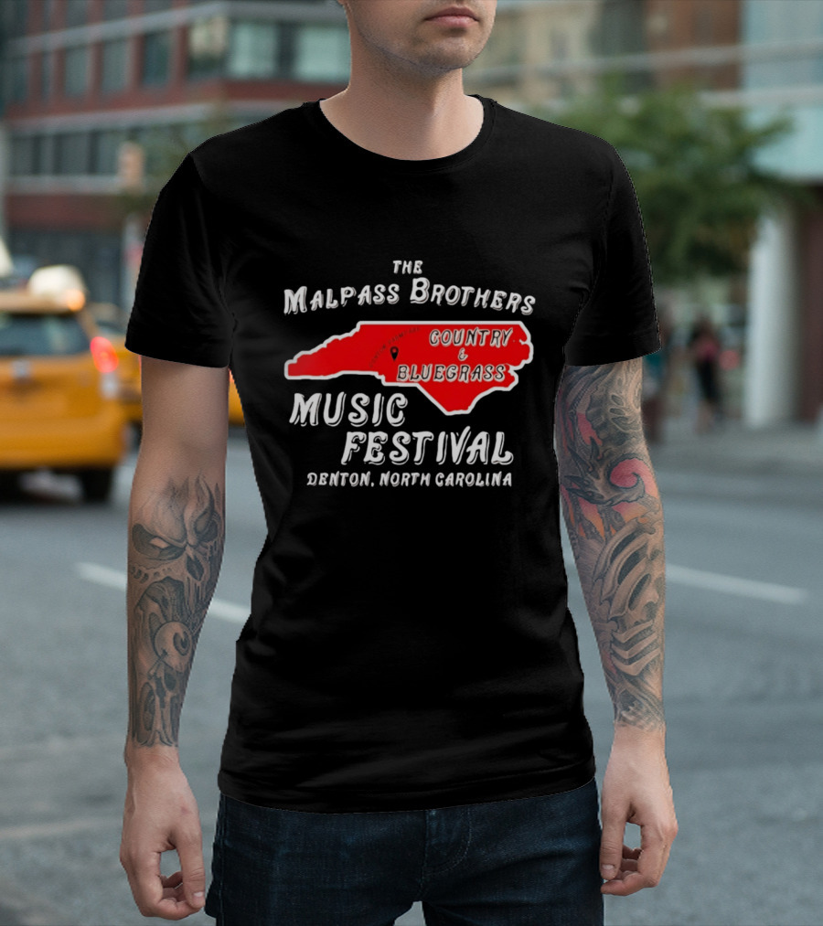 The Malpass Brothers Country Bluegrass Music Festival Denton North Carolina T-Shirt