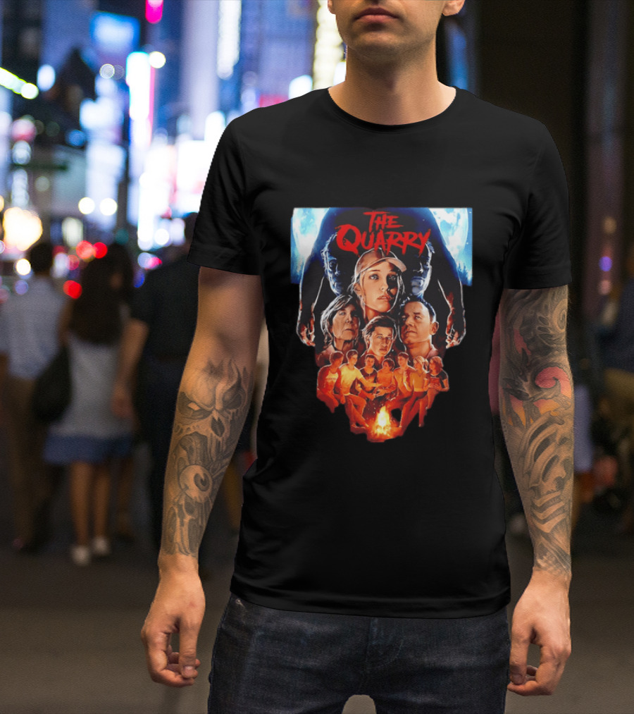 The Quarry Movie Cast Campfire Scene With Moonlit T-Shirt