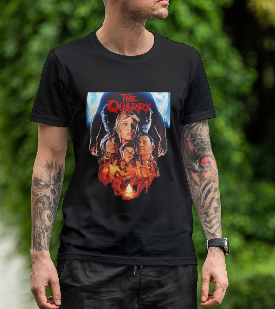 The Quarry Movie Cast Campfire Scene With Moonlit T-Shirt