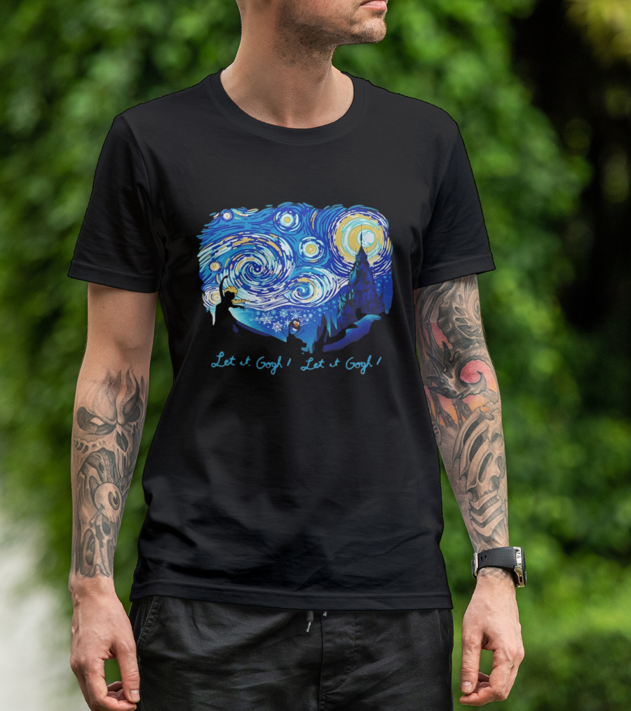 Van Gogh's Starry Night Let It Gogh Frozen T-Shirt