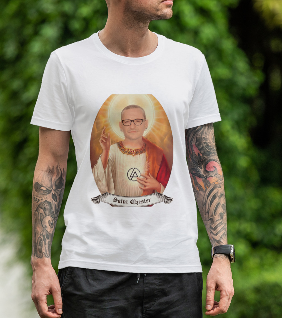 Chester Bennington Saint Chester Linkin Park Memorial T-Shirt