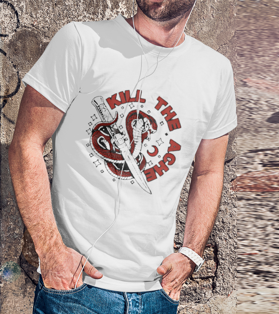 Kill The Ache Snake Knife Crescent Moon Stars T-Shirt