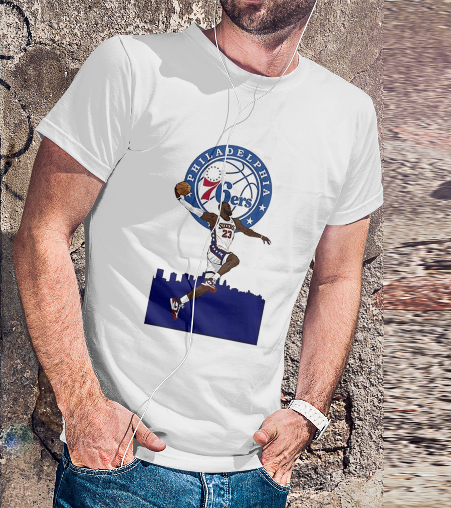 Philadelphia 76ers LeBron James Fly Guy Basketball 6ers T-Shirt