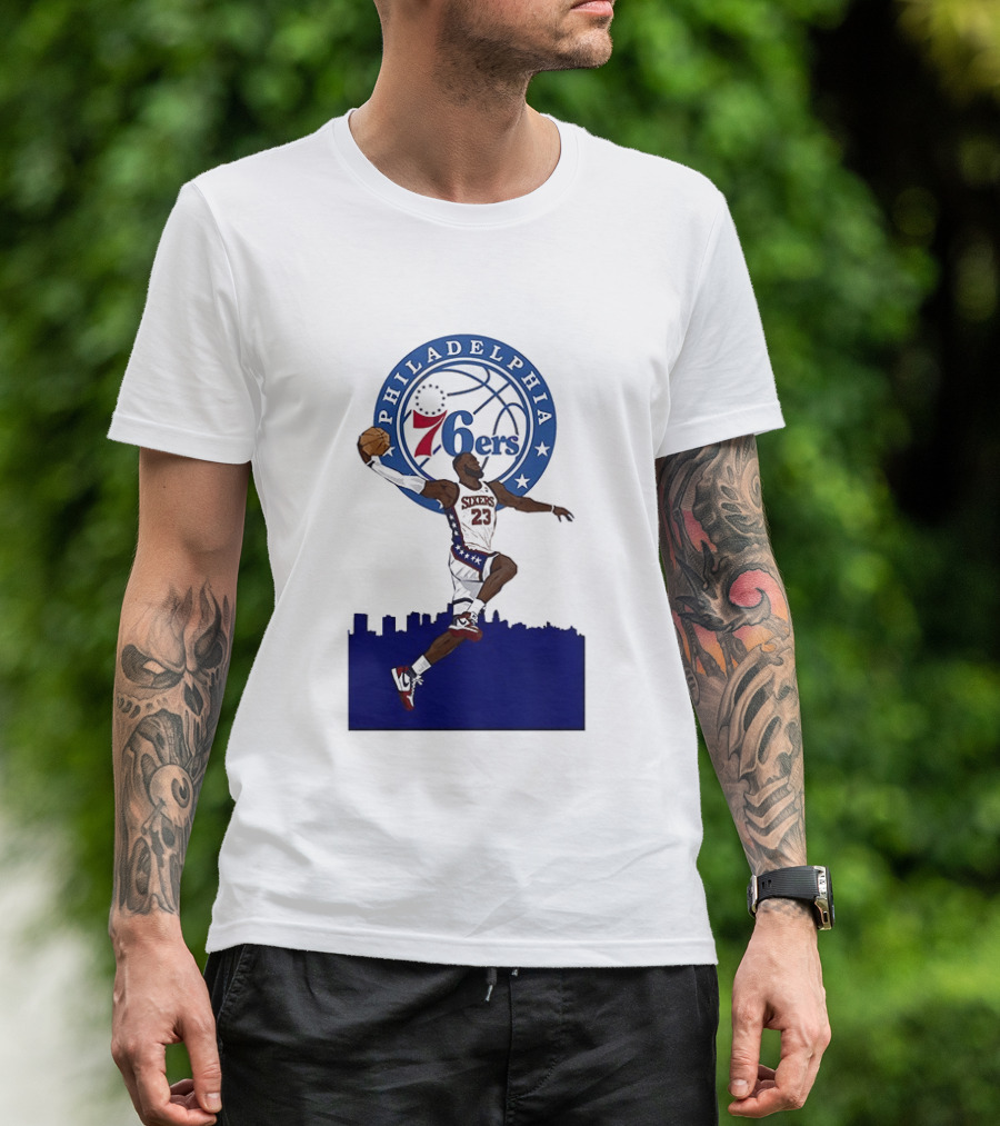 Philadelphia 76ers LeBron James Fly Guy Basketball 6ers T-Shirt