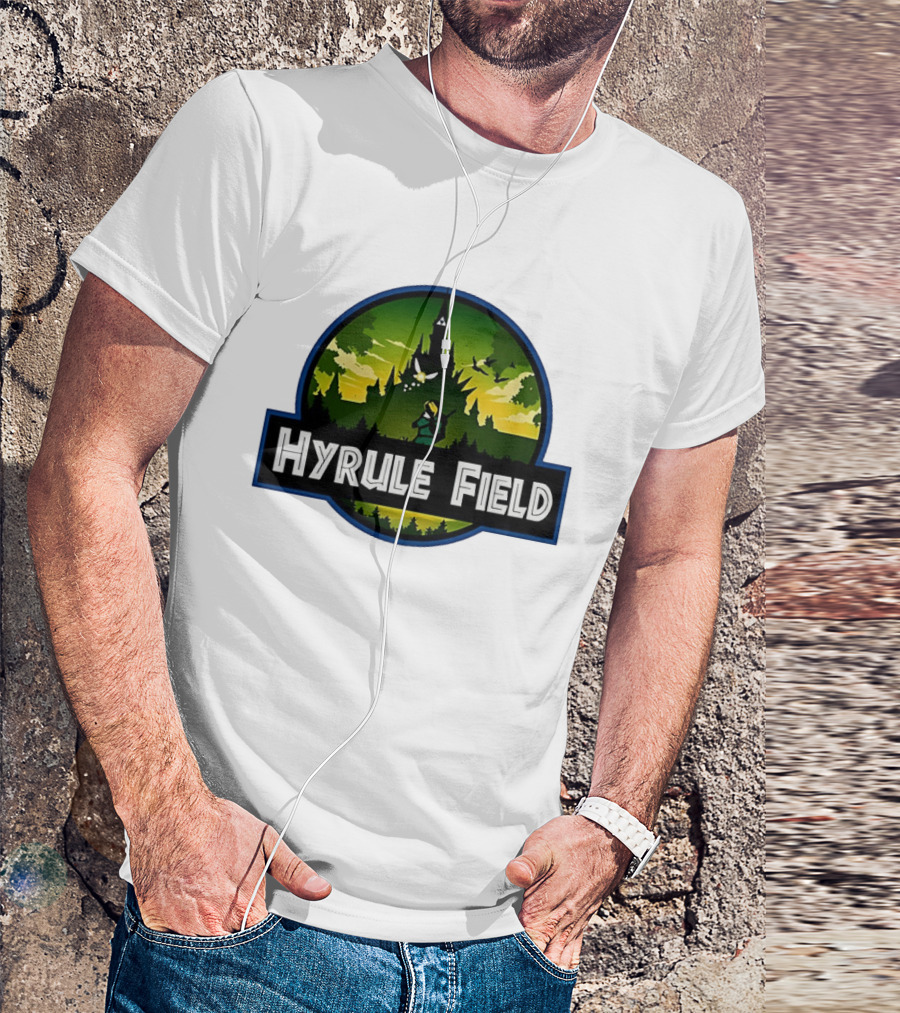 Hyrule Field Link Legend Of Zelda Jurassic Park Fusion T-Shirt