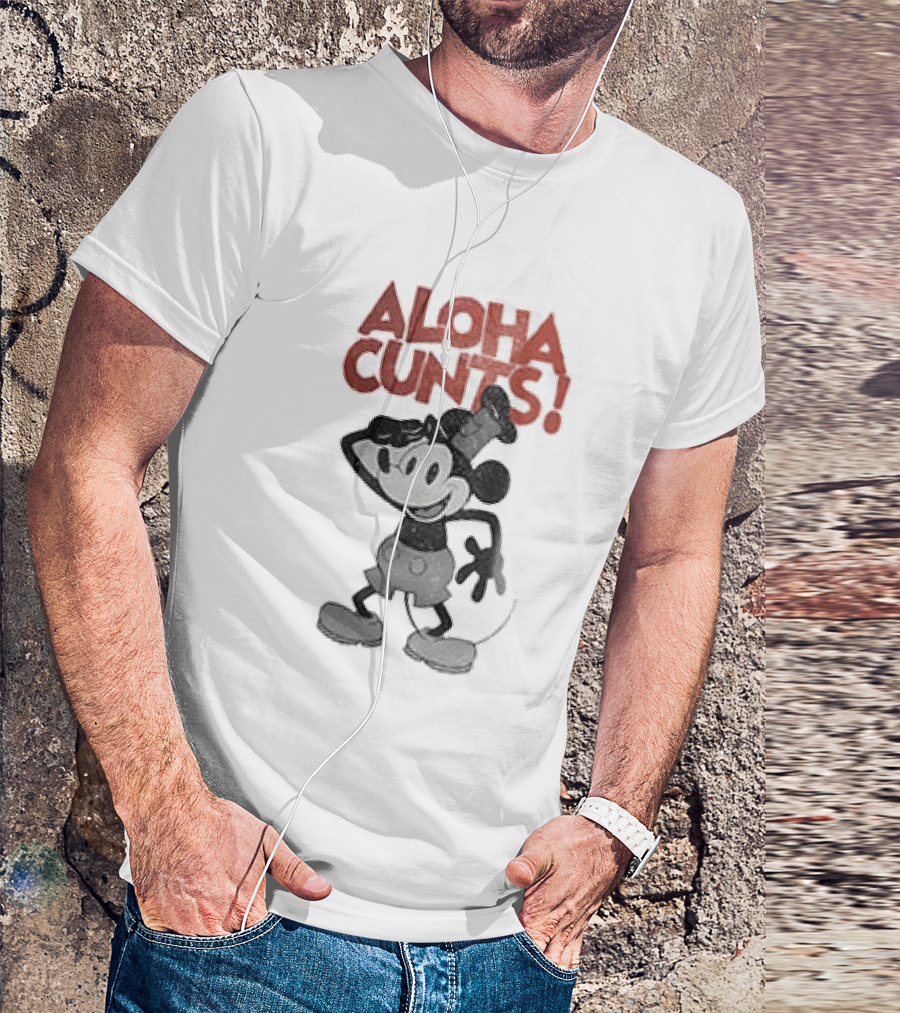 Aloha Cunts Mickey Saying Hello T-Shirt