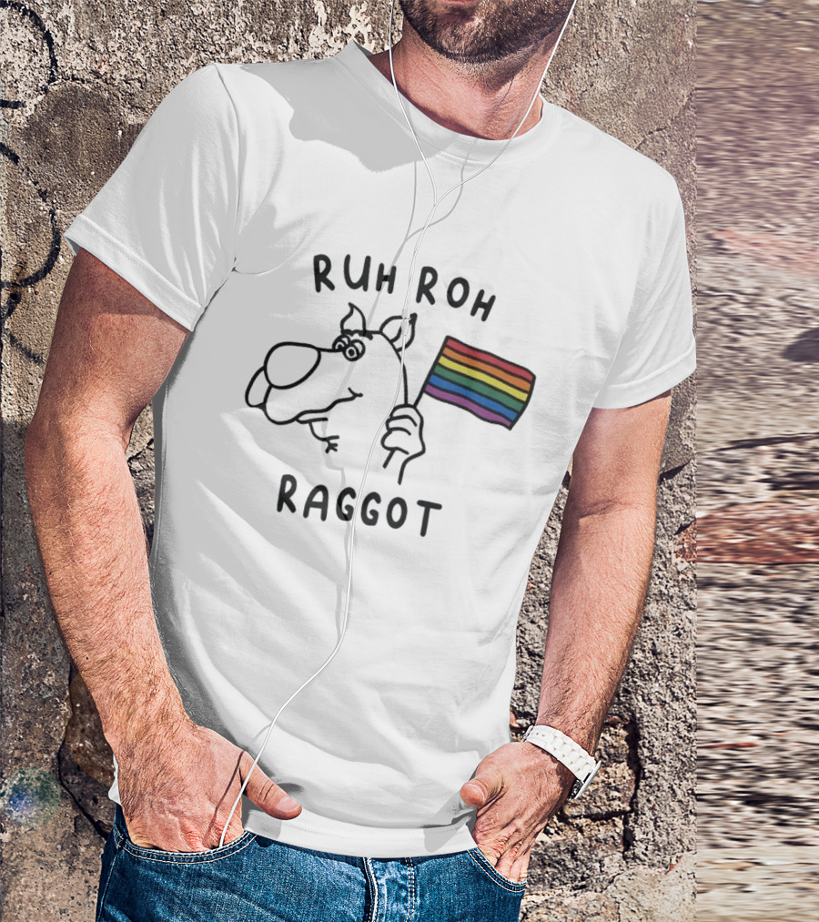 Ruh Roh Raggot Scooby Doo Rainbow Pride Flag T-Shirt
