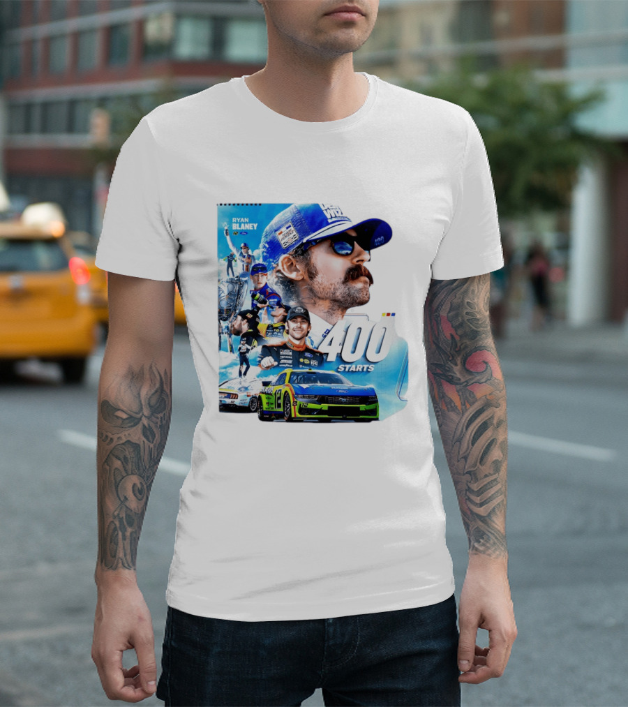 Ryan Blaney 400 Starts Team Penske NASCAR Racing Achievement 2026 T-Shirt