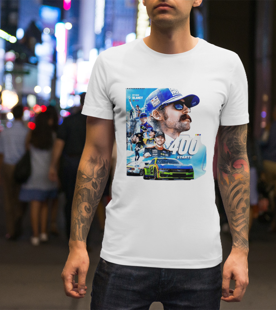 Ryan Blaney 400 Starts Team Penske NASCAR Racing Achievement 2026 T-Shirt