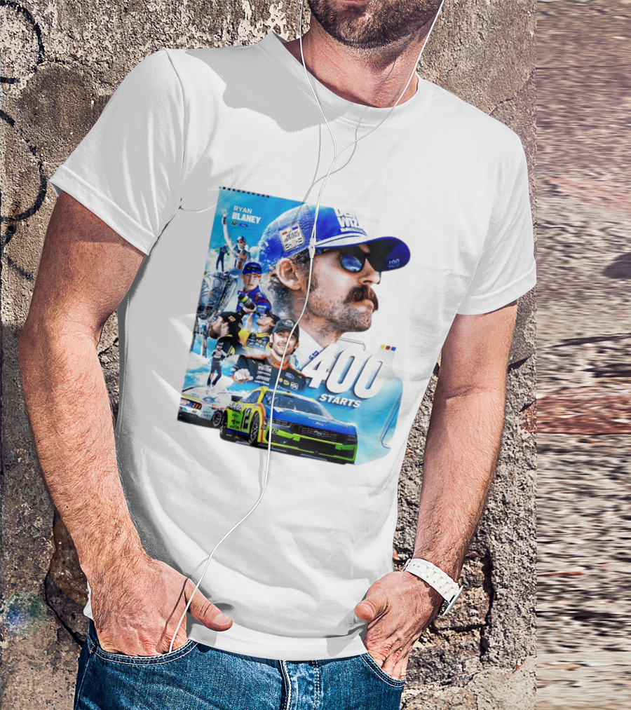 Ryan Blaney 400 Starts Team Penske NASCAR Racing Achievement 2026 T-Shirt