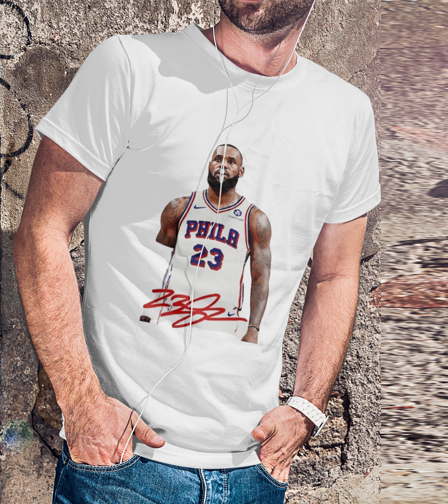 Philadelphia 23 LeBron James NBA Jersey Philly Arrival T-Shirt