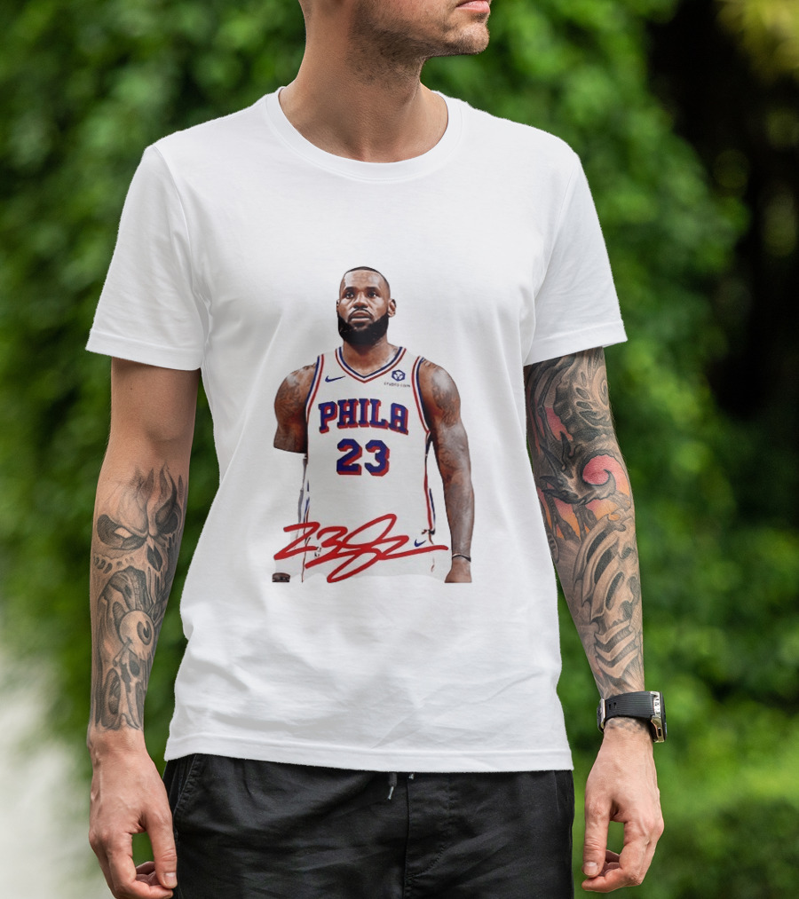 Philadelphia 23 LeBron James NBA Jersey Philly Arrival T-Shirt