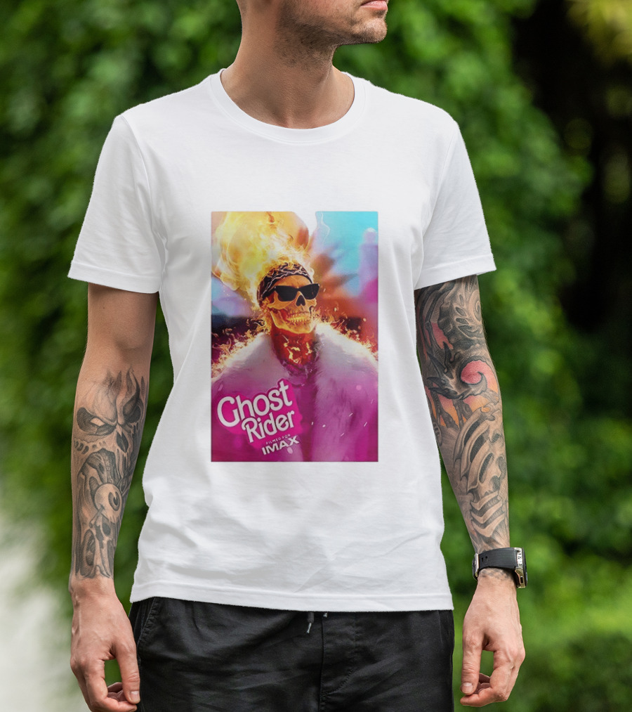 Ghost Rider Filmed For IMAX Flaming Skull T-Shirt