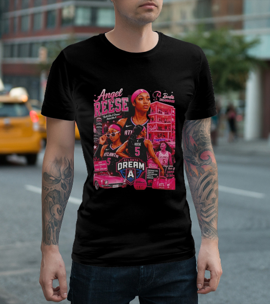 Angel Reese Barbie Dreamhouse Atlanta Dream Basketball Dawg Confidence Dominant T-Shirt