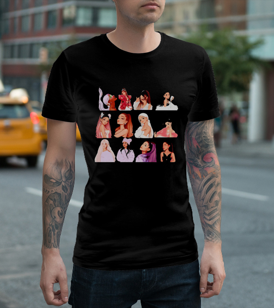 Ariana Grande New Collection Animated Style Portraits T-Shirt