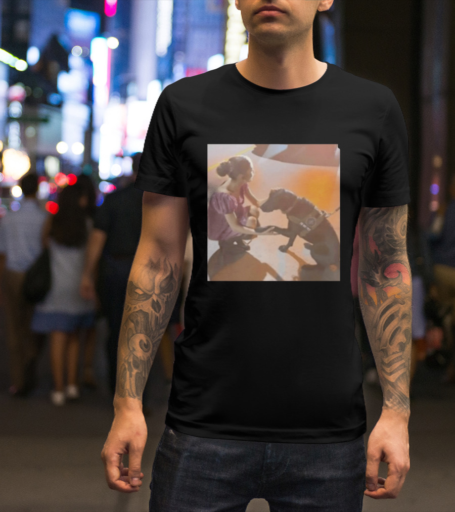 Ariana Grande Slipping Down With Dog T-Shirt