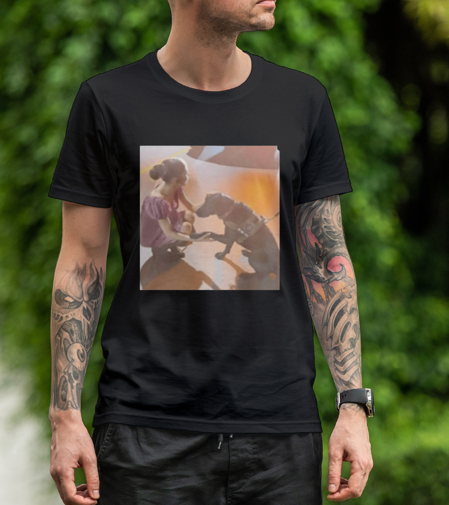 Ariana Grande Slipping Down With Dog T-Shirt