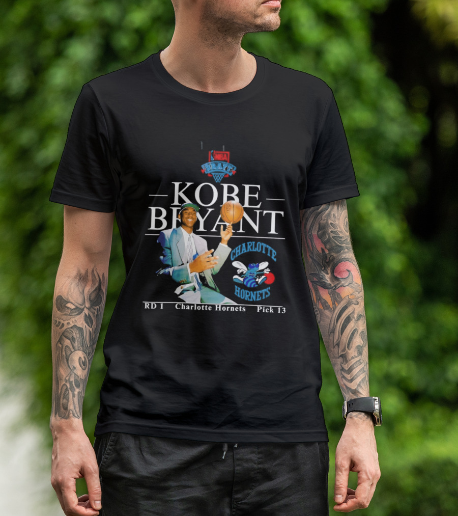 Kobe Bryant Charlotte Hornets RD 1 Pick 13 T-Shirt