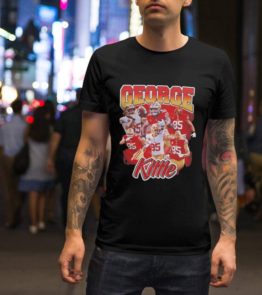 George Kittle 90s Bootleg Vintage Style Football Fan Collection T-Shirt