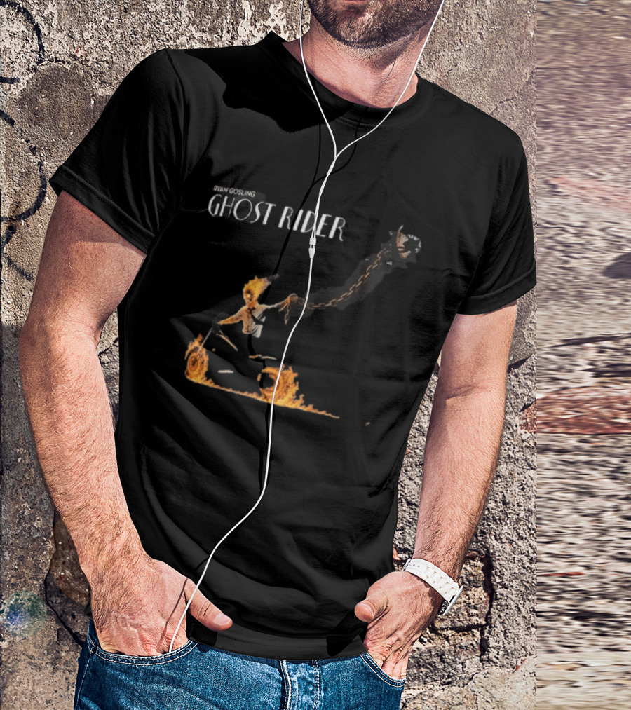 Ryan Gosling Ghost Rider Fiery Chain Journey T-Shirt