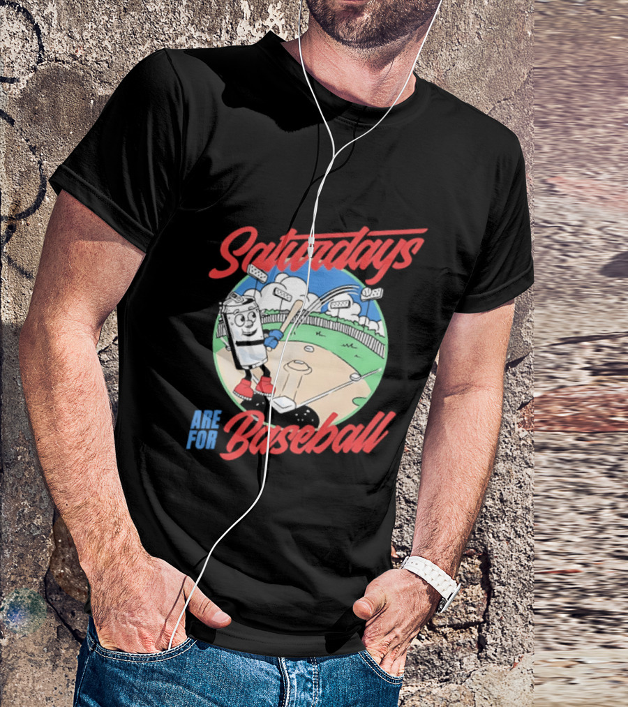 Saturdays Are For Baseball Beer Batter Classic Game Field Fun T-Shirt