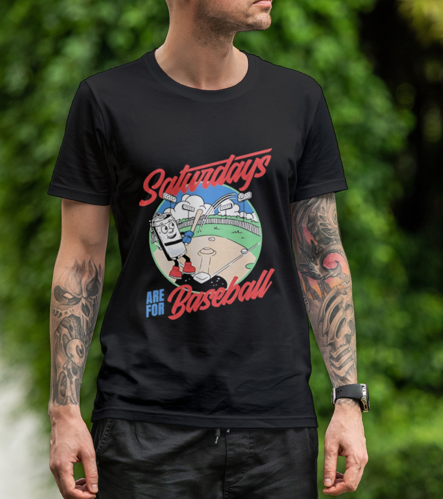 Saturdays Are For Baseball Beer Batter Classic Game Field Fun T-Shirt