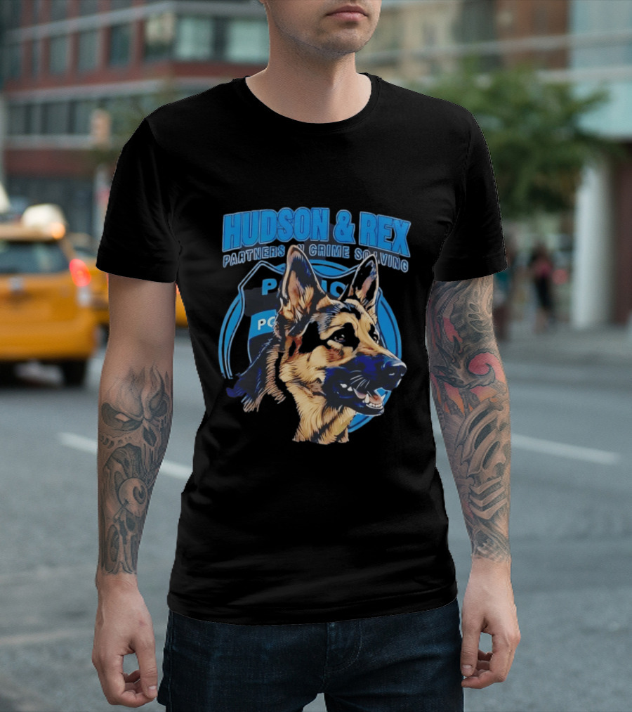 Hudson & Rex German Shepherd Partners In Crime Solving Police T-Shirt