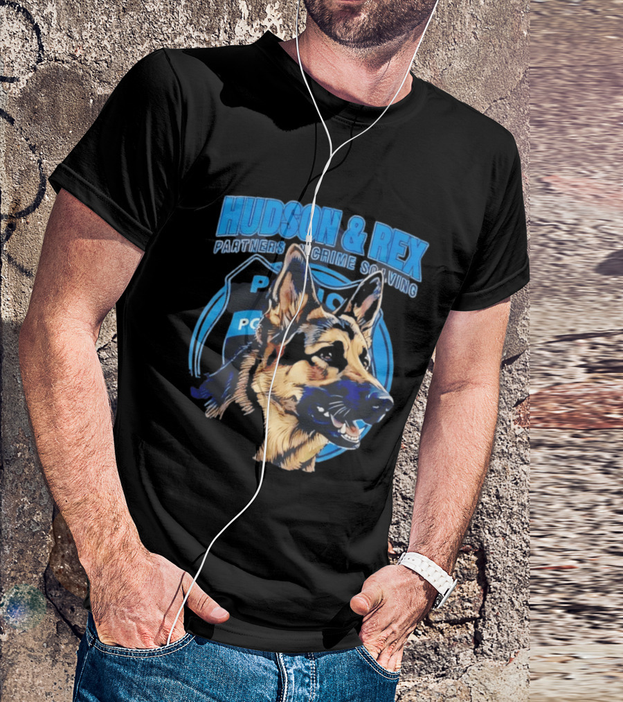 Hudson & Rex German Shepherd Partners In Crime Solving Police T-Shirt