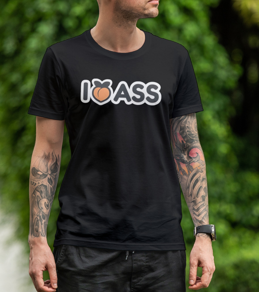 I Peach Ass Fun Emoji Wordplay Humor T-Shirt