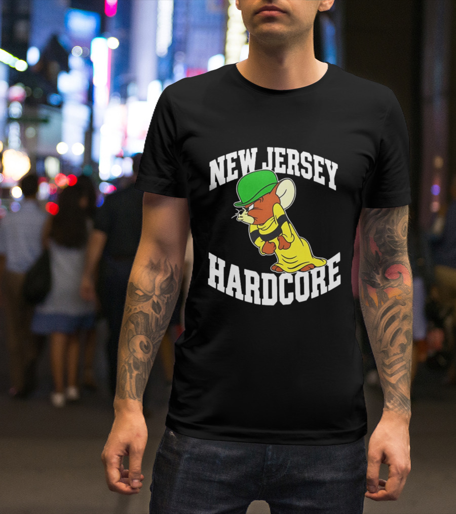 New Jersey Hardcore Jerry Mouse Green Cap T-Shirt