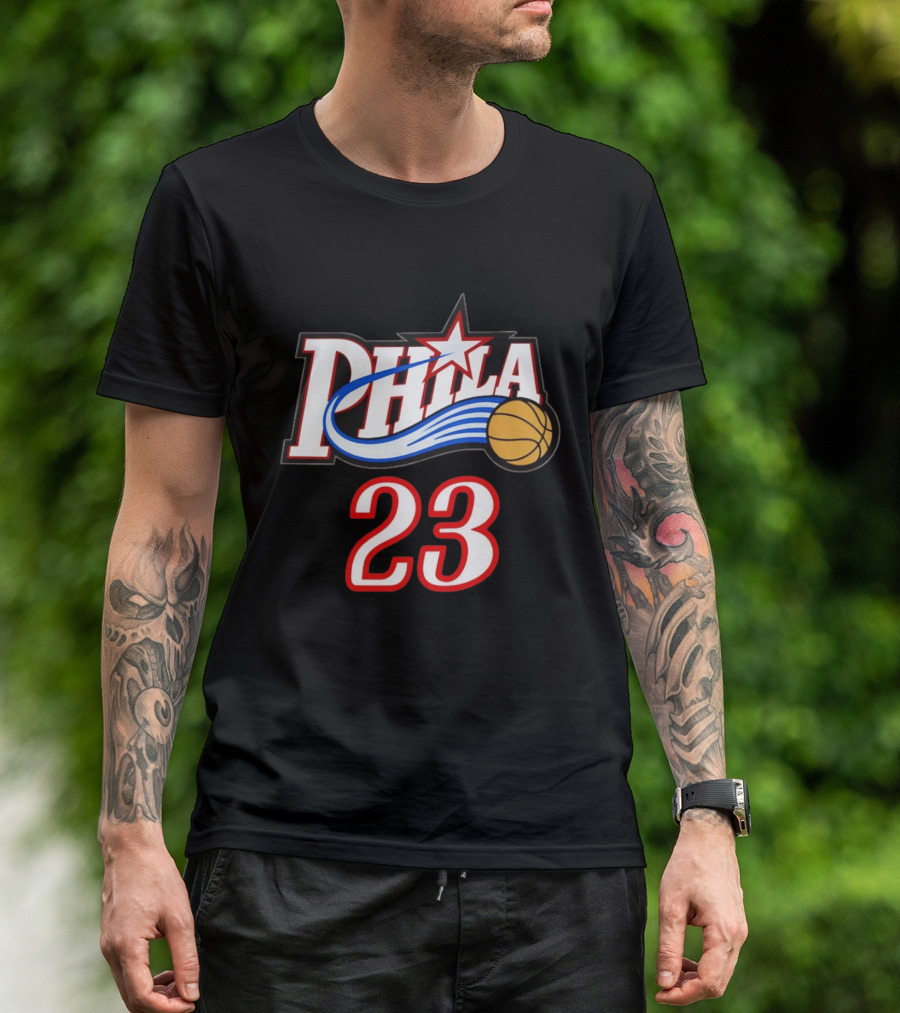 Phila Basketball LeBron James 23 Philadelphia 76ers Jersey T-Shirt