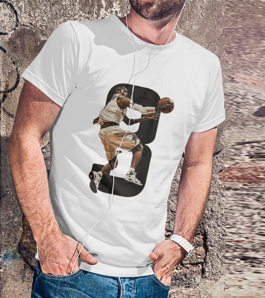 Allen Iverson Number 3 Basketball Legend Iconic Dunk T-Shirt