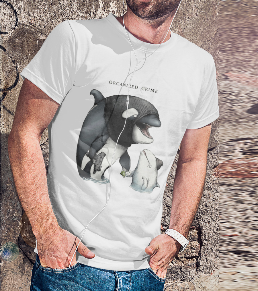 Orcanized Crime Dolphin 2026 Gun And Fish Transaction T-Shirt