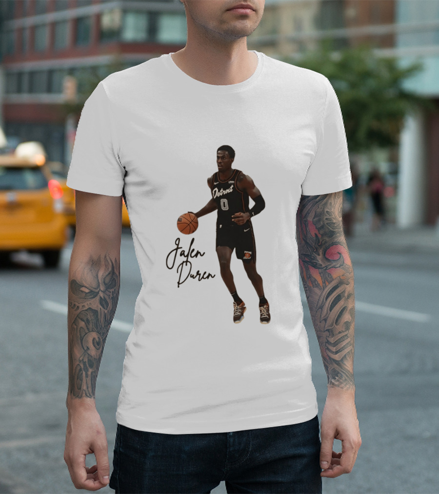 Jalen Duren Detroit Pistons Basketball Player Number 0 T-Shirt