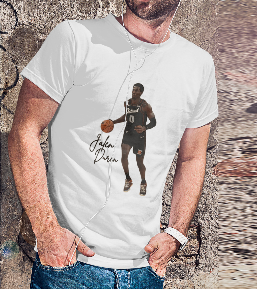 Jalen Duren Detroit Pistons Basketball Player Number 0 T-Shirt
