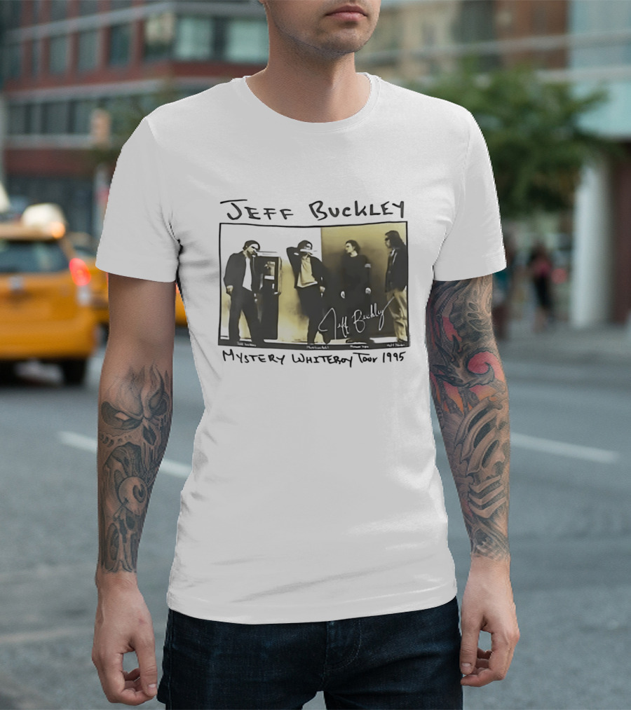 Jeff Buckley Mystery Whiteroy Tour 1995 Signature Image T-Shirt