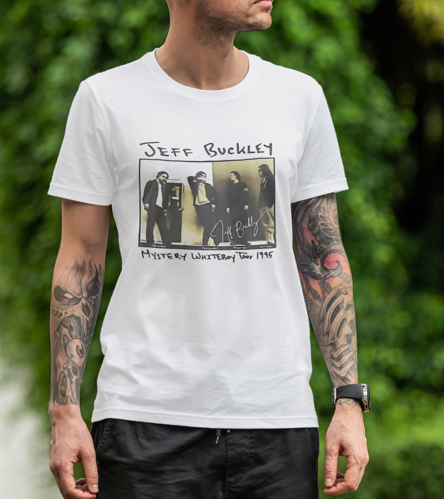 Jeff Buckley Mystery Whiteroy Tour 1995 Signature Image T-Shirt