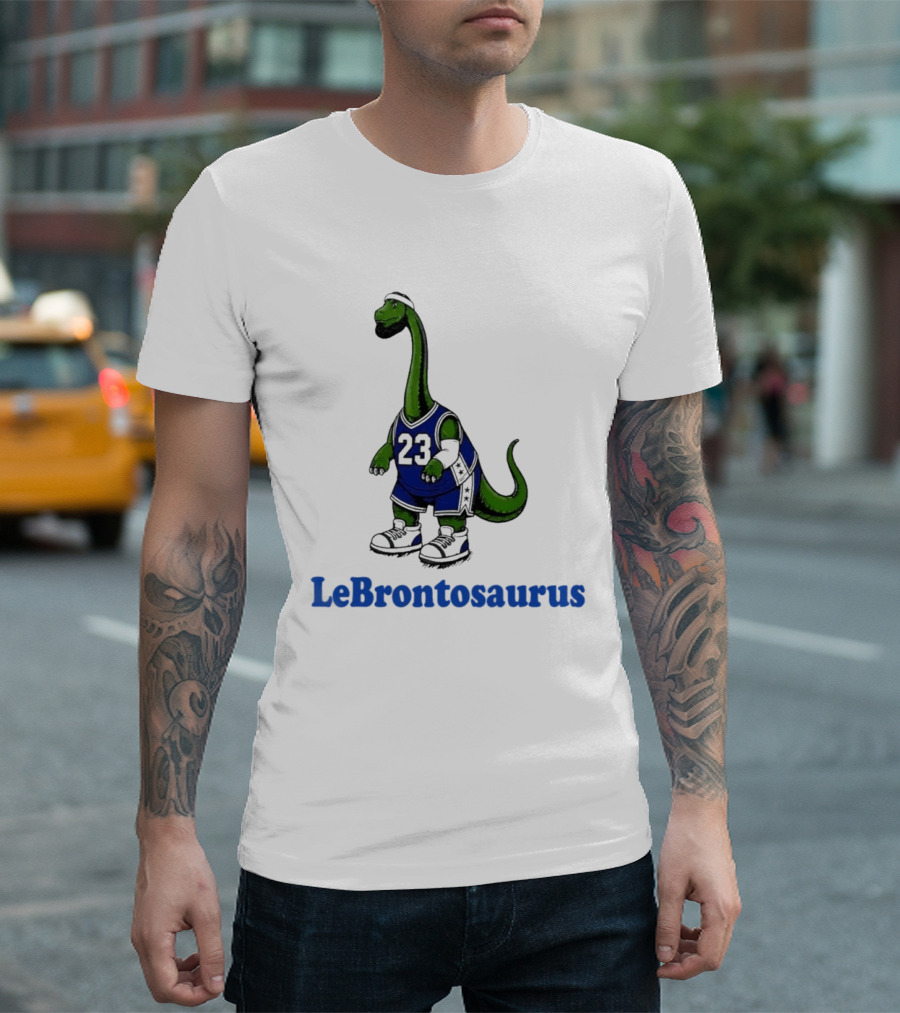 LeBrontosaurus 23 Dinosaur Basketball Player T-Shirt