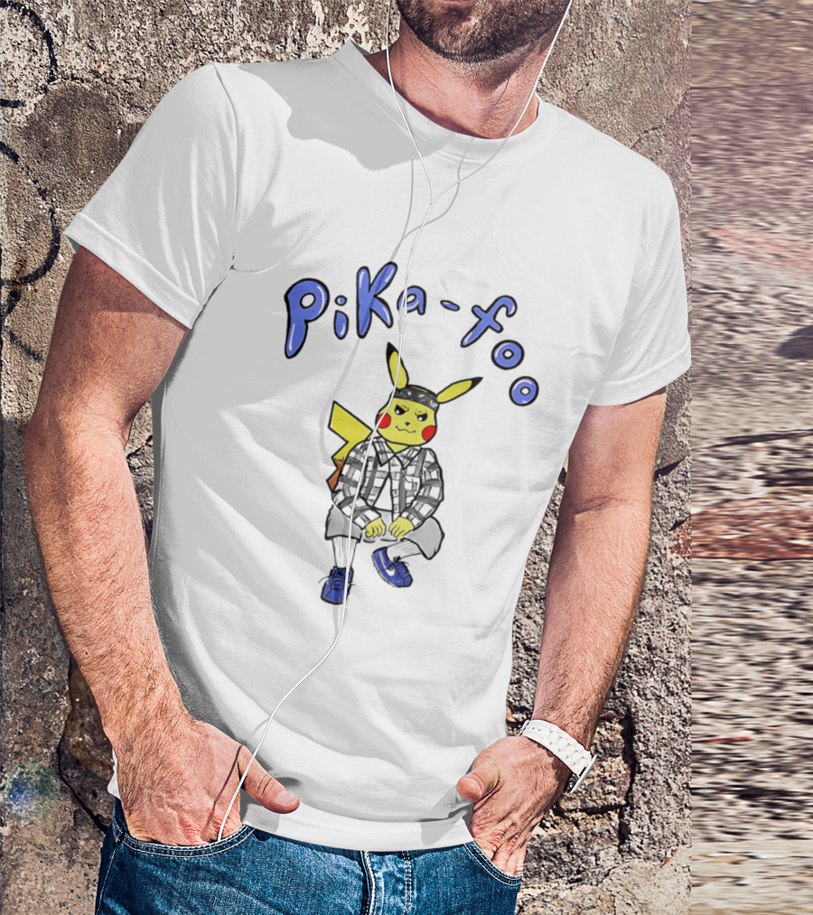Pika Foo Pikachu Urban Style Character Fashion T-Shirt