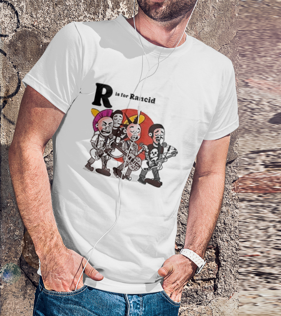 R Is For Rancid Punk Band Cartoon Characters T-Shirt