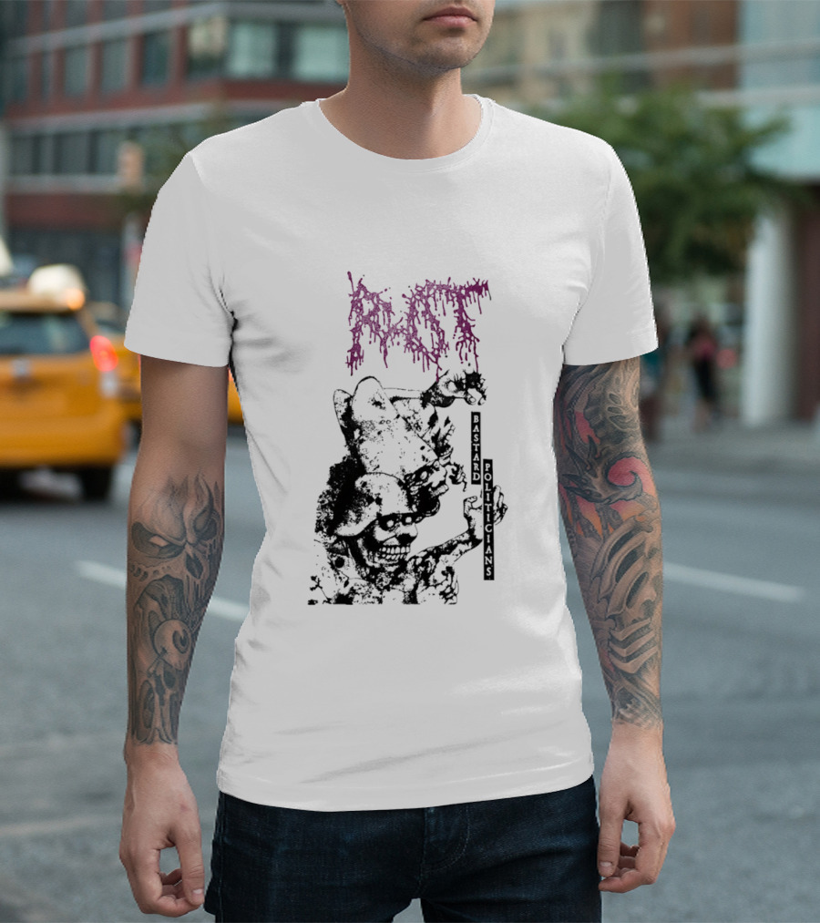 Rot Bastard Politicians Skeleton Clown Art Mockery T-Shirt