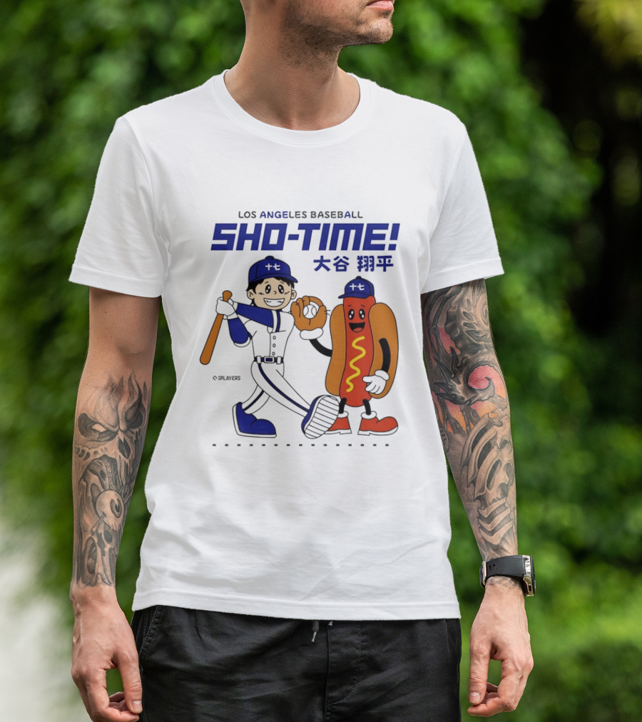 Los Angeles Baseball Shohei Ohtani Sho Time Animated Characters T-Shirt